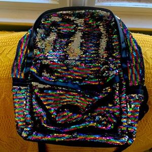 Colorful flip ie sequin backpack